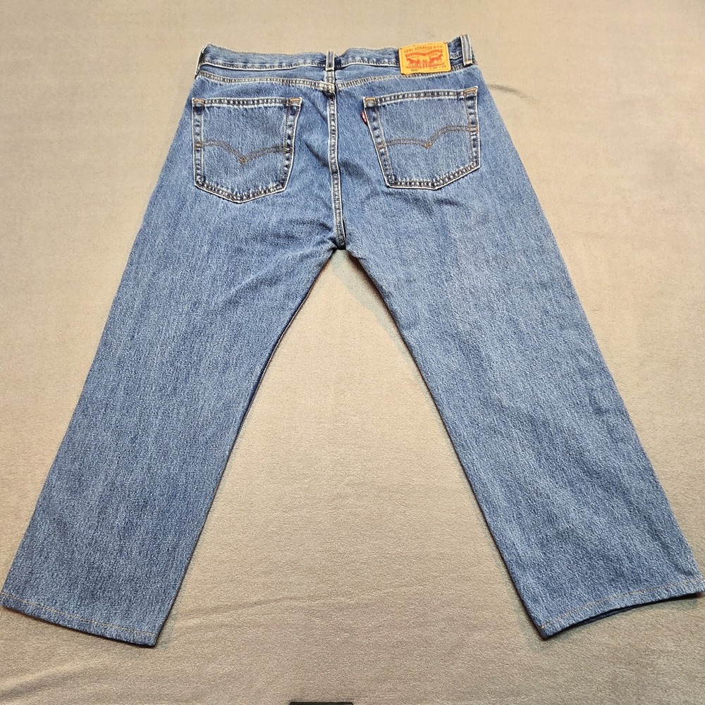Levis 505 Regular Fit Straight‎ Leg Mens Jeans Medium Wash Blue 36x24 505-0216
